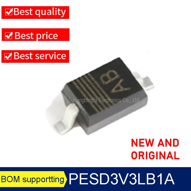 50PCS/Lot Original PESD3V3L1BA PESD5V0L1BA PESD12VL1BA PESD15VL1BA PESD25VL1BA Marking AB AC AD  AF  SOD323  SMD ESD Triode NEW