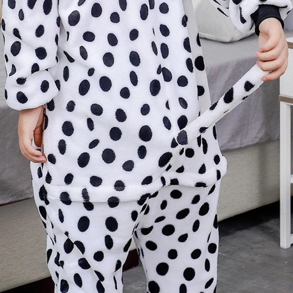 Halloween Cosplay Onesie Animal Kigurumi One-piece Pajama Set Adult Kids Dog Pijama Cartoon Jumpsuit Sleepwear Fleece Outfit