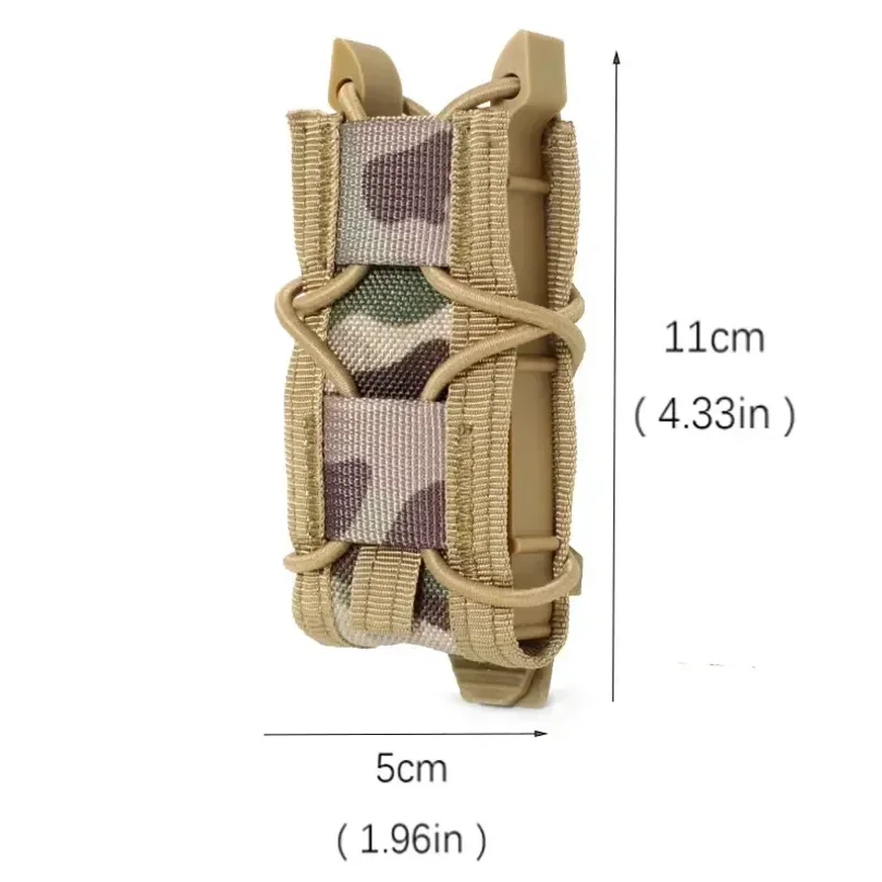 Tactical Magazine Pouch 9MM Pistol Single Mag Bag Molle Flashlight Pouches Torch Holder Hunting Knife Holster Shooting Airsoft view 2