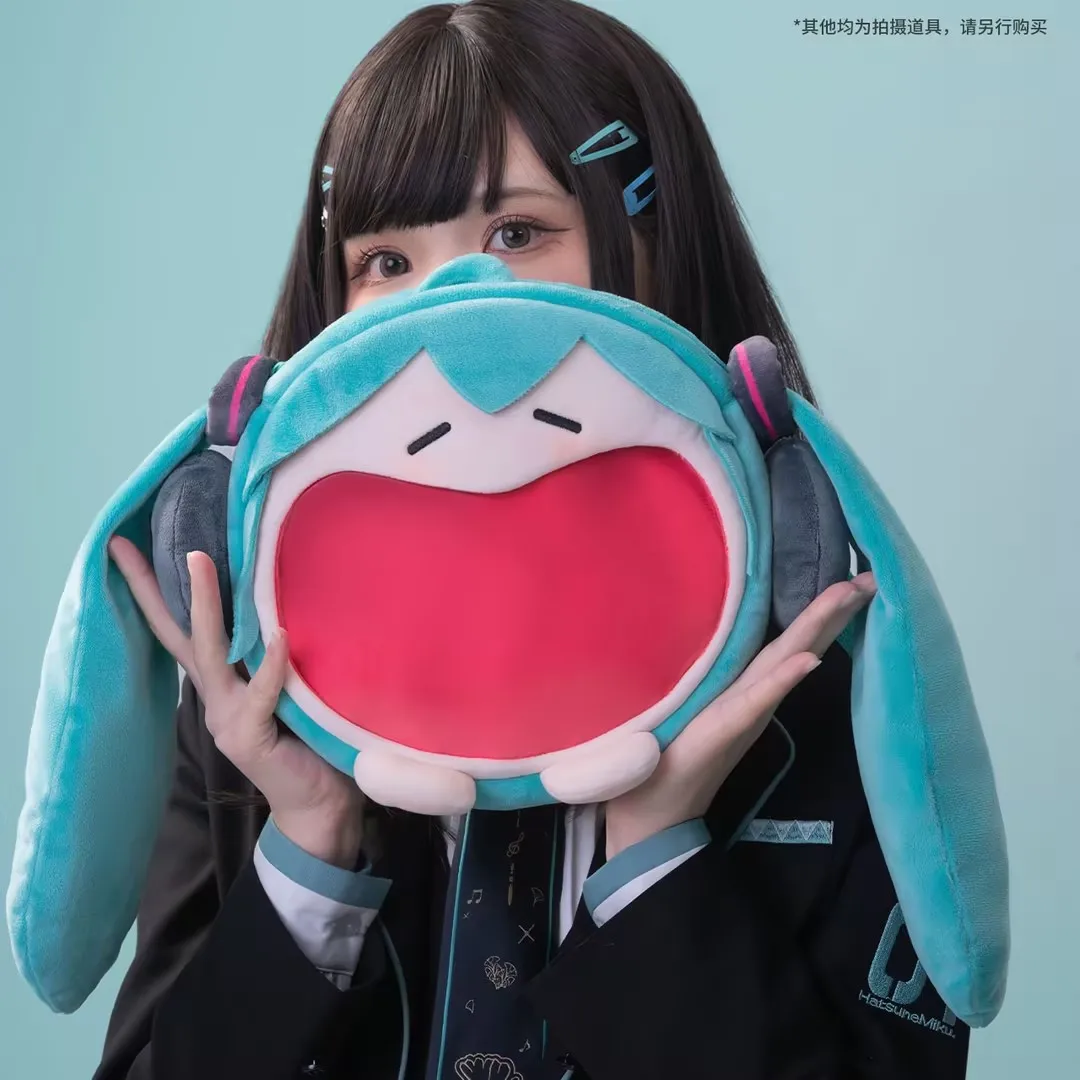 Kawaii Hatsune Miku Version Bag Kawaii Multi Functional Plush Bag Headphone Storage Packet Pocket Coin Purse Cute Backpack Gift