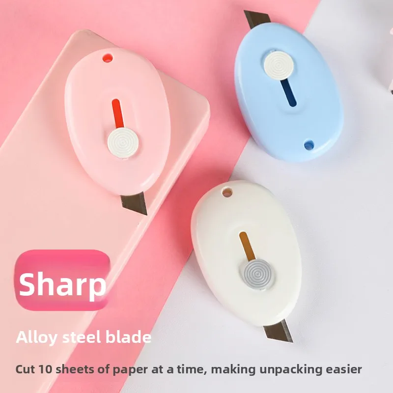 البسيطة الإبداعية لطيف سلسلة مفاتيح من الكرتون سكّين متعدّد الاستخدامات المحمولة الفن كرافت الة قطع الورق صندوق فتاحة أداة DIY بها بنفسك