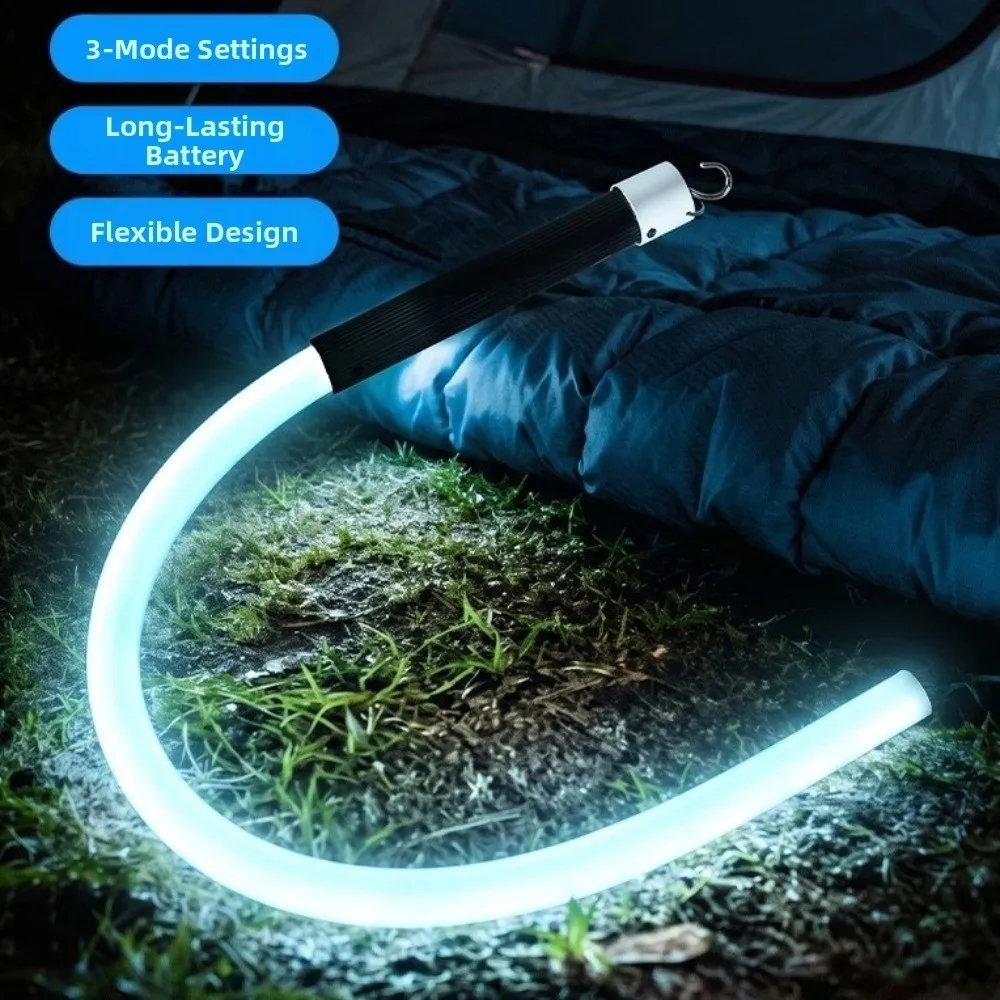 High Lumens LED Flashlight Stick 3 Brightness Modes Rechargeable Bendable LED Light Bar Waterproof Colorful LED Work Lights