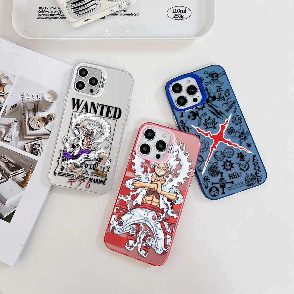 Anime ONE PIECES Luffys Phone Case for OPPO Reno 6 6Pro 7 7Pro 7Z 8T 10ProPlus 5G Candy Color TPU Hard PC Cover