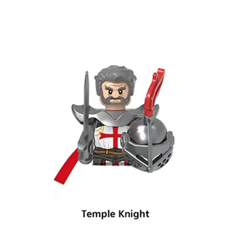 Kids Toys Medieval Ancient mini Military Flag Military Soliders Knight Legion Heavy Armored Spearman Building Blocks Boys Gifts