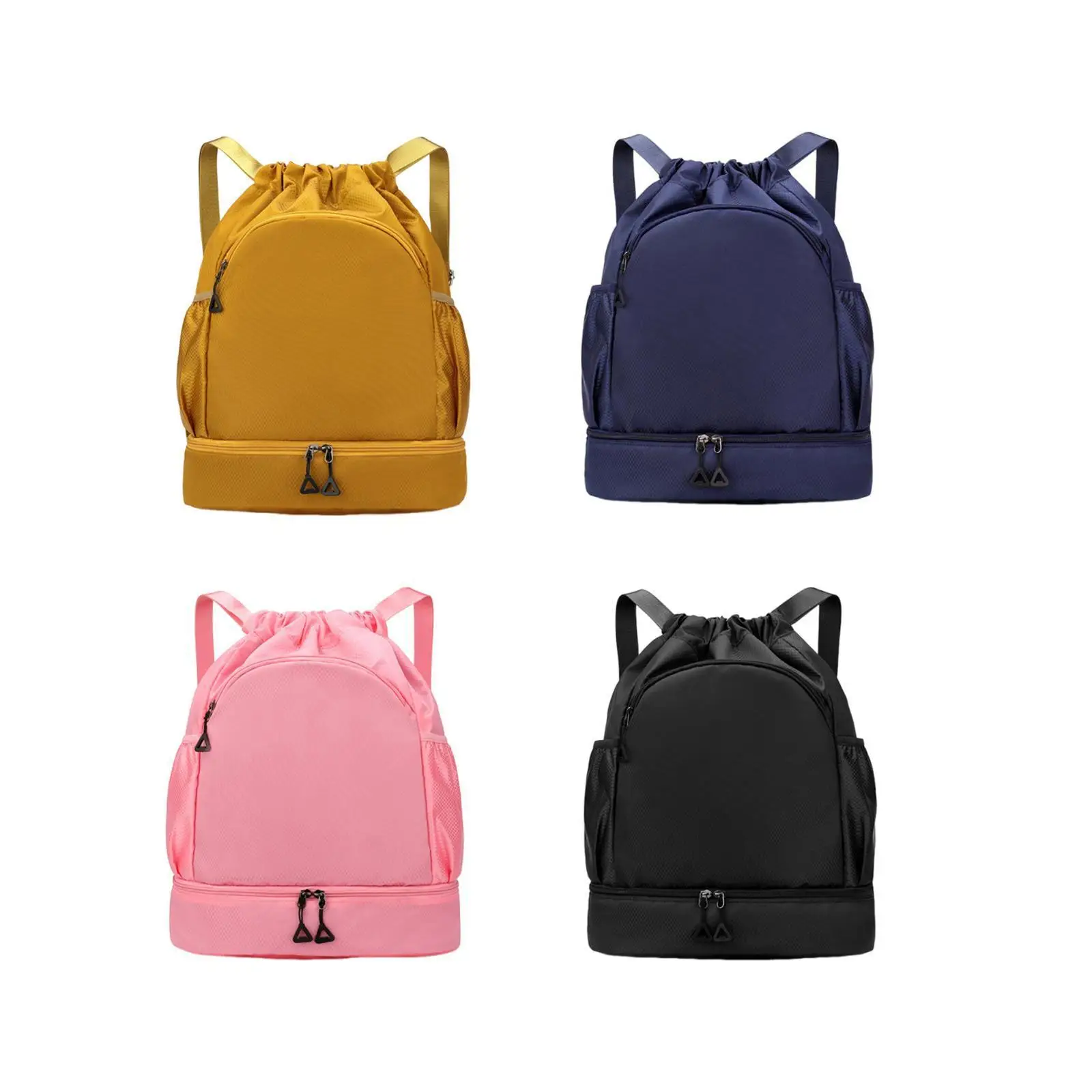 

Sports Drawstring Backpack with Shoe Compartment Travel Gym Bag Rucksack Wet Pocket for New Year Athletic Football Christmas