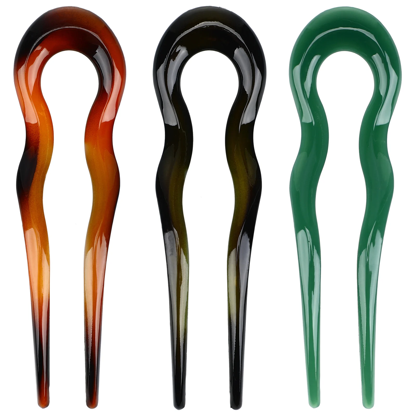 

3pcs U Shaped French Pins For Women Long Accessories Skin-Friendly Strong Durable Hair Forks Styling Tools Decorative Pins Thick