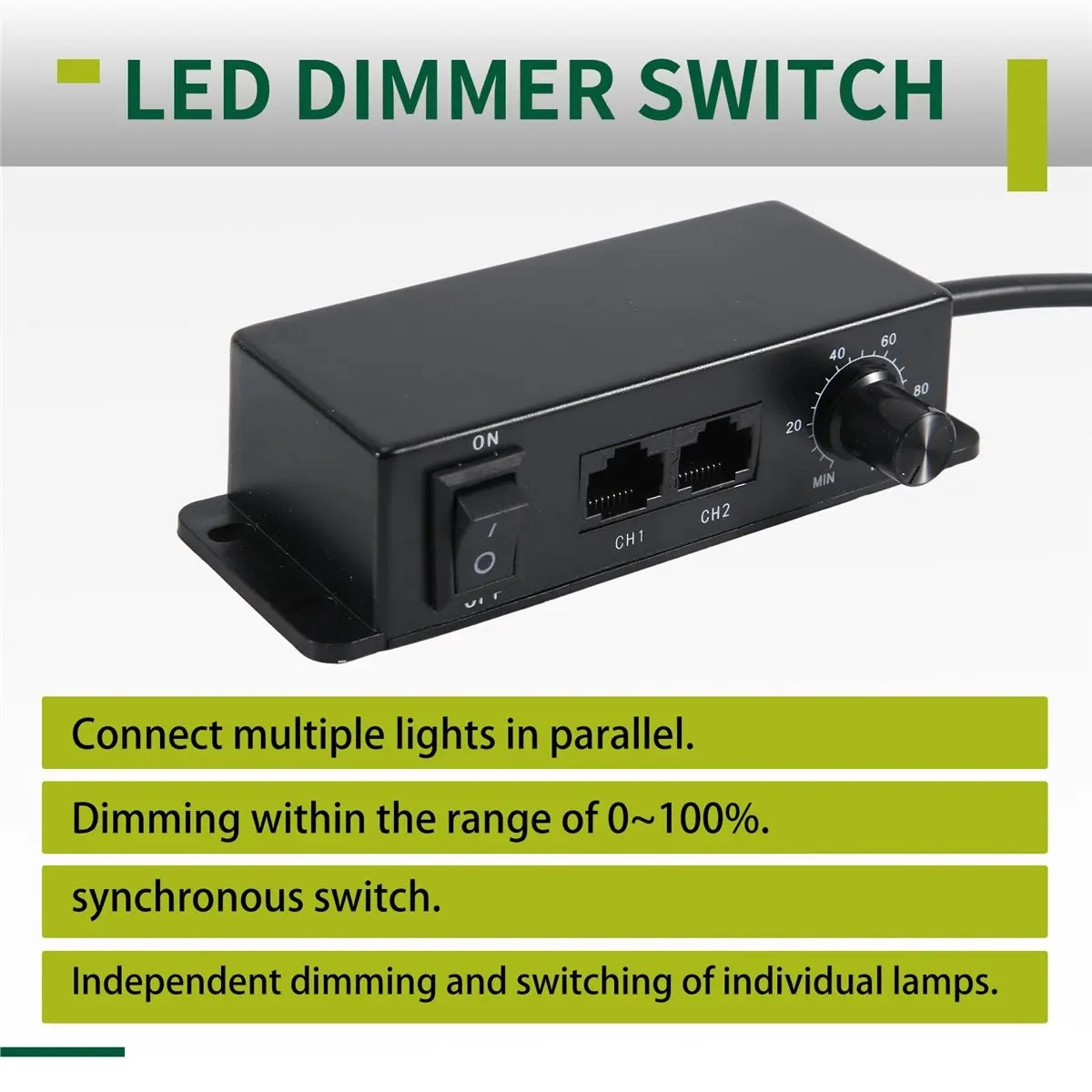 【NEW B63C】 DC 0-10V Dimmer Switch Seriesable Sync Controller Rotary ON/Off for 0/1-10V Dimmable LED Drivers Electronic Ballasts