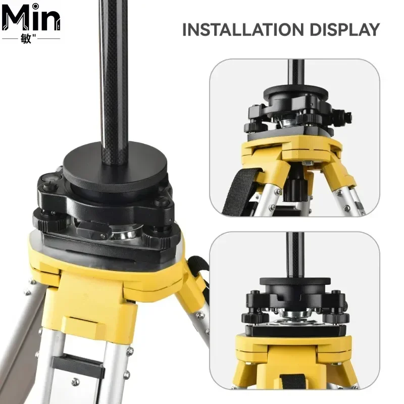 High Precision 5 8x11 Thread Three Jaw Tribrach with Optical Plummet Rotating Adapter for Total Station Prism Surveying