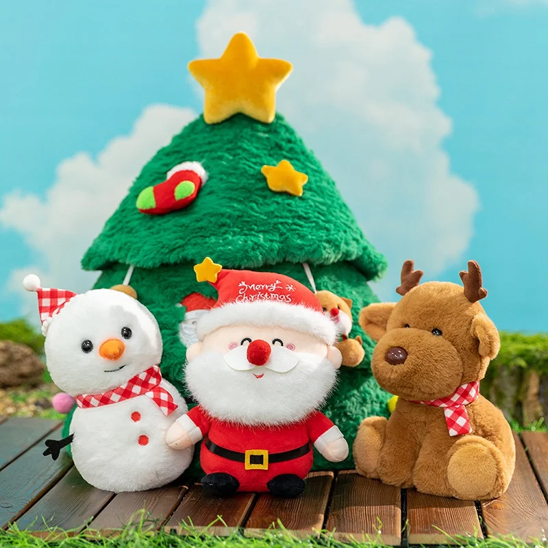 Surprise Christmas Gift Creative Christmas Tree Animal Plush Doll Romantic Valentine's Day Gift Couple Gift Holiday Gift