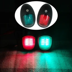 2 uds luces LED de navegación para barcos 12V 24V luces de posición de barco luces marinas impermeable lámpara de barco rojo verde