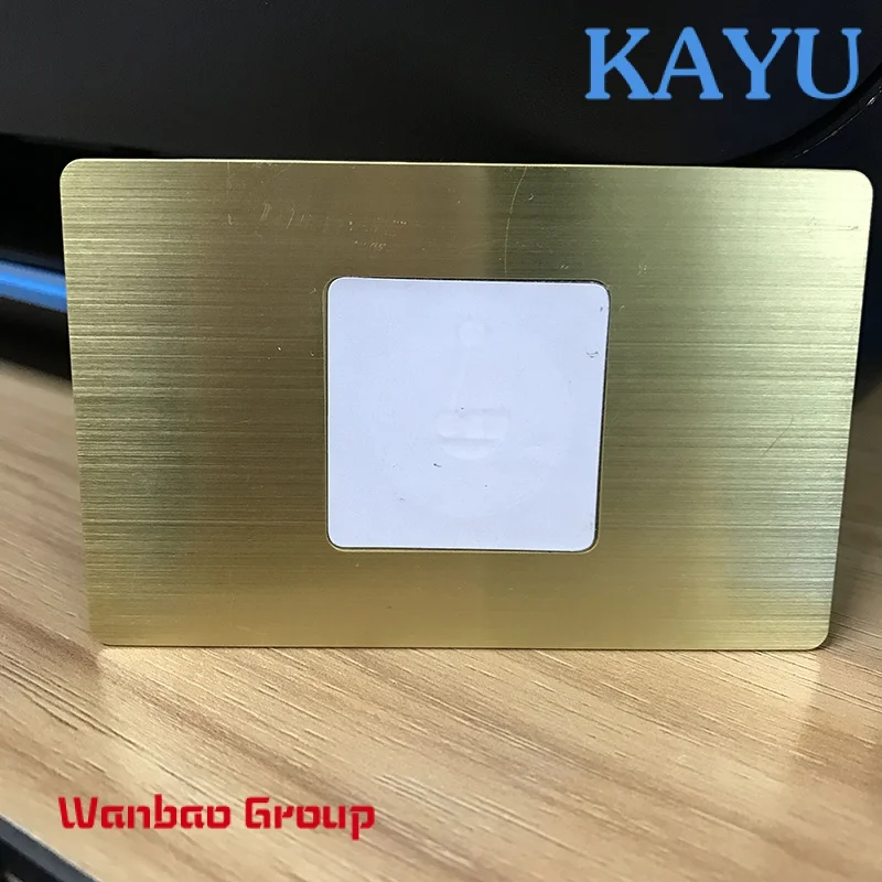 Custom  ISO14443A 13.56Mhz Custom Printed NFC business metal card / Metal NFC card for payment application