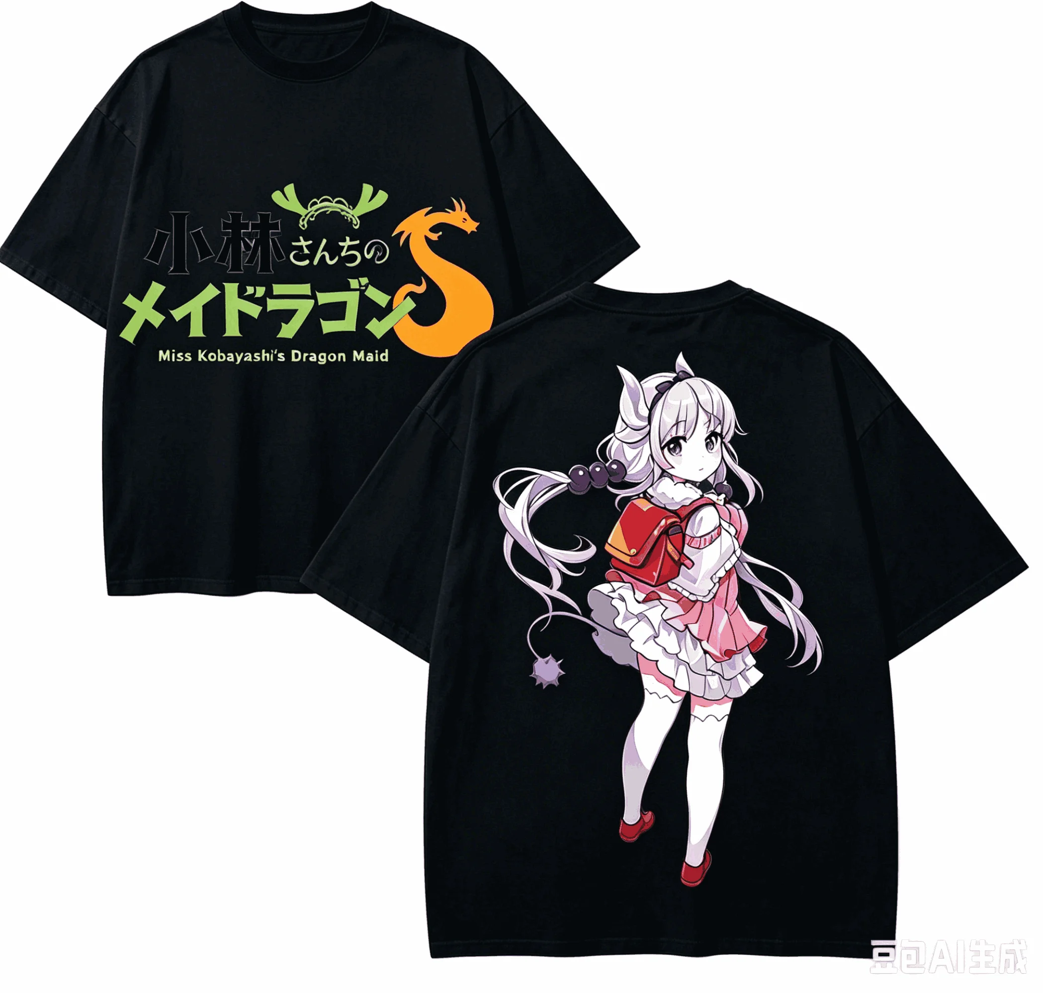 Miss Kobayashi's Dragon Maid Anime Lover T-shirt Harajuku Cotton New Model High Street Retro Fashion Oversized Unisex Breathable