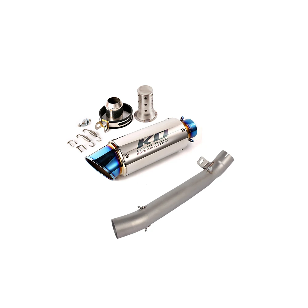 Slip On For Suzuki GSXR 1000 2009-2011 Motorcycle Exhaus 60mm Muffler Middle Link Pipe With DB Killer Stainless Ssteel