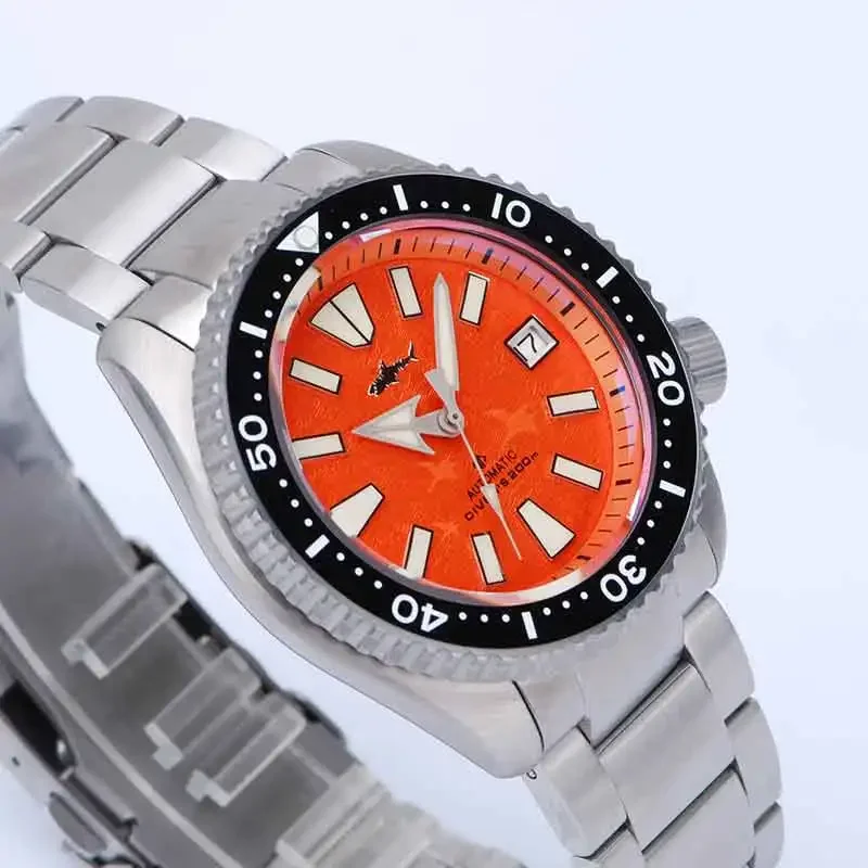 HEIMDALLR Men's Dive Watches Titanium Sapphire Crystal C3 Super Luminous 20Bar Waterproof NH35 Automatic Machinery Men Watch