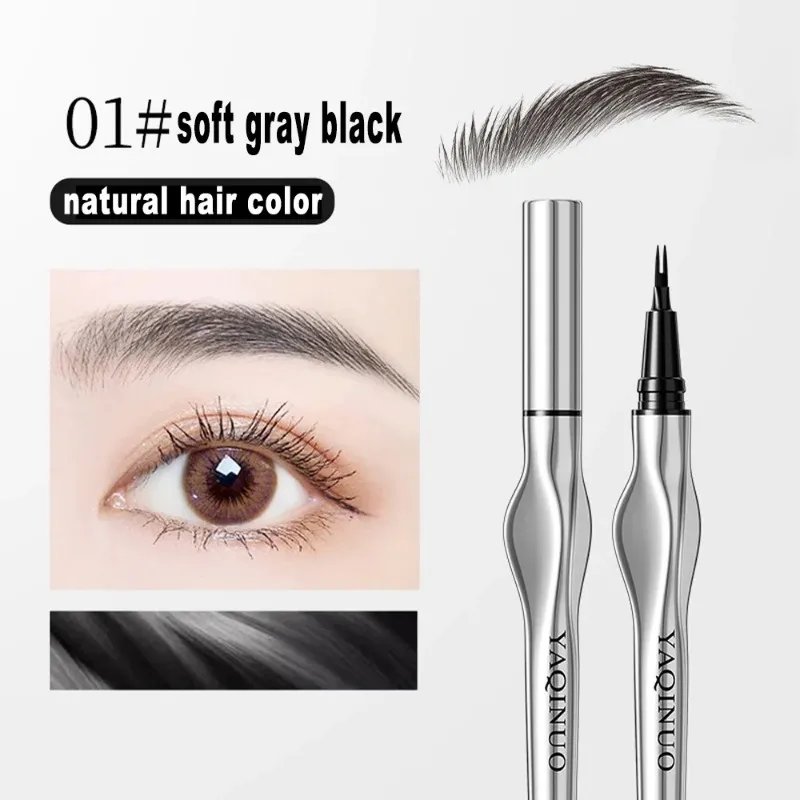 2 Punkte Augenbrauenstift Langlebig Einfach Zu Greifen Augenbraue Tattoo Wasserdicht Dünne Flüssigkeit Liegen Seidenraupe Stirn Stift Koreanische Make-Up neue