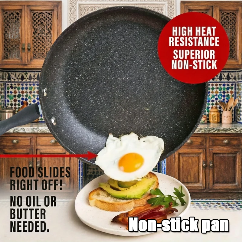 

1Pc 23cm Non-Stick Deep Wok Frying Pan Household Induction Cooker Gas Skillet Saucepan Antistick Cookware Cooking Pot Fried Pans