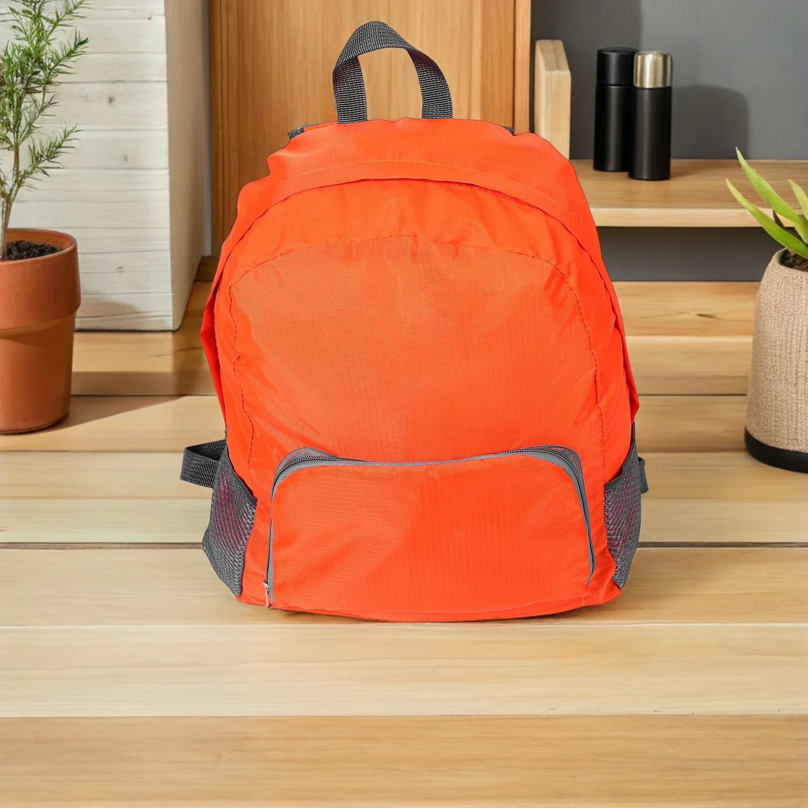 

Compact Foldable Travel Backpack Lightweight Waterproof Orange Daypack for Women Men Hiking Outdoor Camping Waterproof Backpack