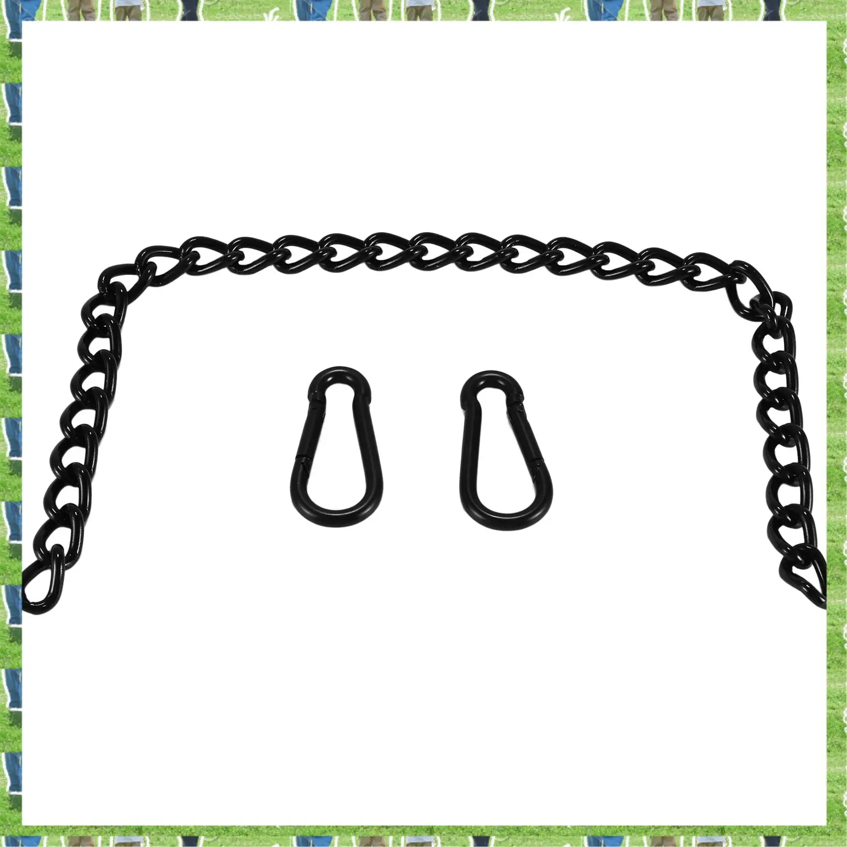 

FTS Steel Hanging Chair Chain With 2 Carabiners, Heavy Duty Porch Swing Hammock Chain Kit,For Hammock Swings(66Cm)