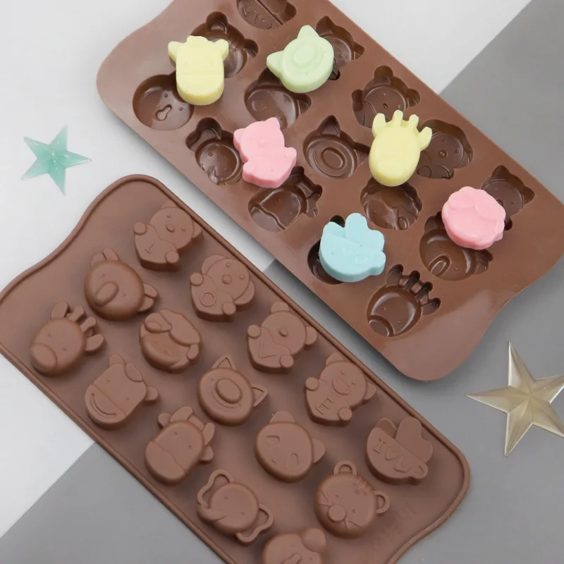 Animal Zoo Fondant Chocolate Mold Love Letter Candy Silicone Moulds Food Grade Baking Molds Kitchen Acceesories Non-stick Pastry