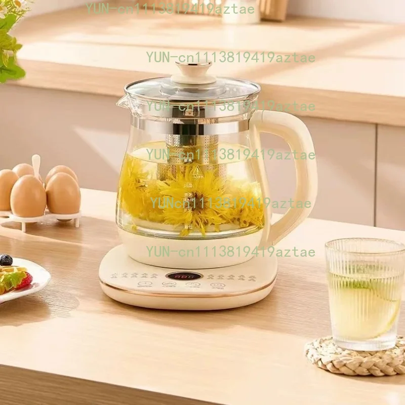 Multifunctional Health Care Kettle, 1.8L Borosilicate Glass Tea Maker with 24H Timer, Auto Keep Warm for Herbal Boiling/Cooking