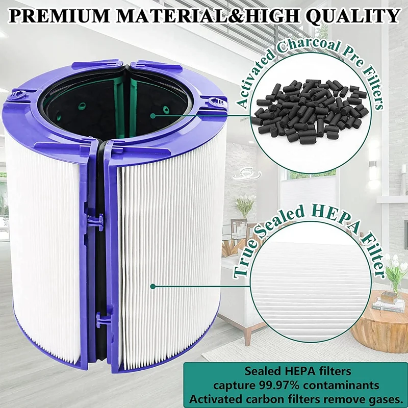 Top Bán Thay Thế Bộ Lọc Hepa Cho Dyson HP04 TP04 DP04 TP05 DP05 Máy Lọc Không Khí Kính Lọc HEPA & Than Hoạt Tính bộ Lọc