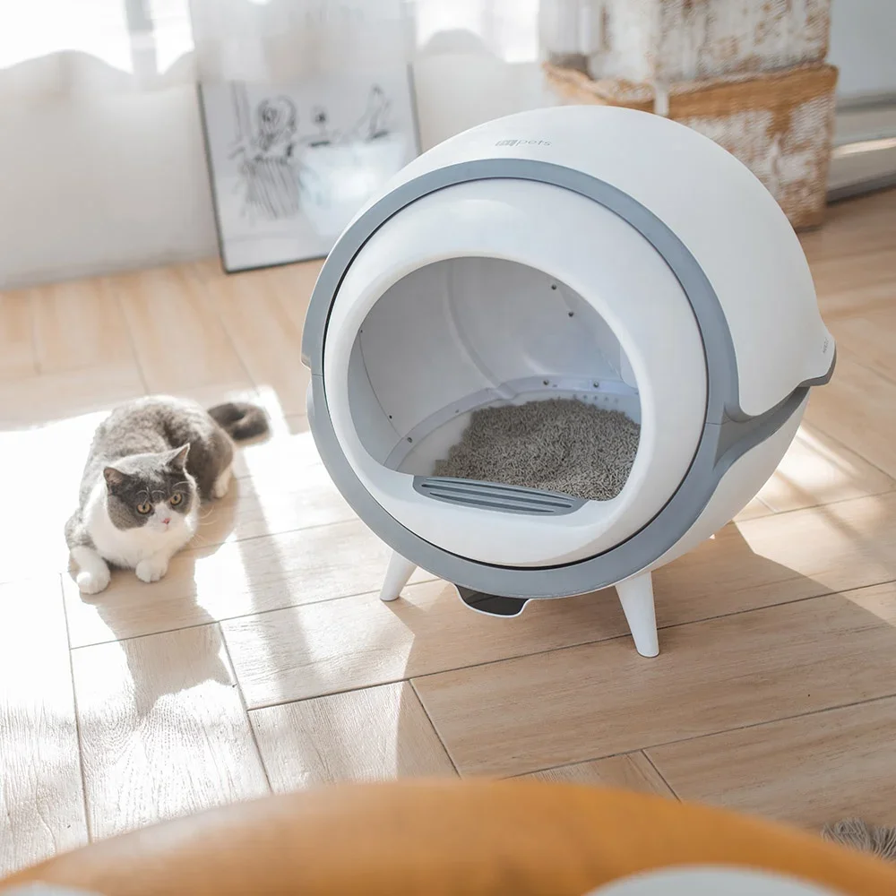 2022 New APP WIFI Control Automatic Intelligent Self Cleaning Big Cat Toilet Training Kit Wc Tofu Litter Box For Cats