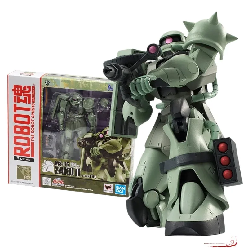 

In Stock Genuine Bandai Gundam Model Kit Robot Spirits MS-06 Zaku II Ver Anime Action Figure Collection Finished Model Toys Gift