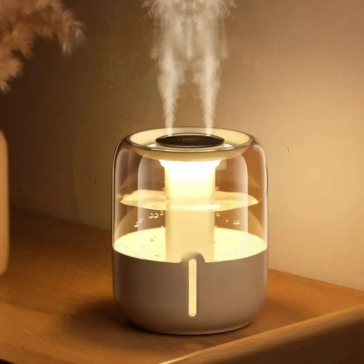 Humidifier 6.8L Large Capacity Humidifier USB Dual Home Office Bedroom Desktop with Night Light Digital Display