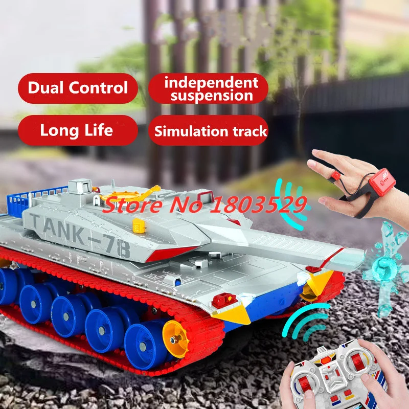 

Gesture sensor 2.4G RC Water Tank Car Simulation Water Bomb Electric Vehicle Dual Control Mode High Speed Tank Toy Boy Kid Gifts