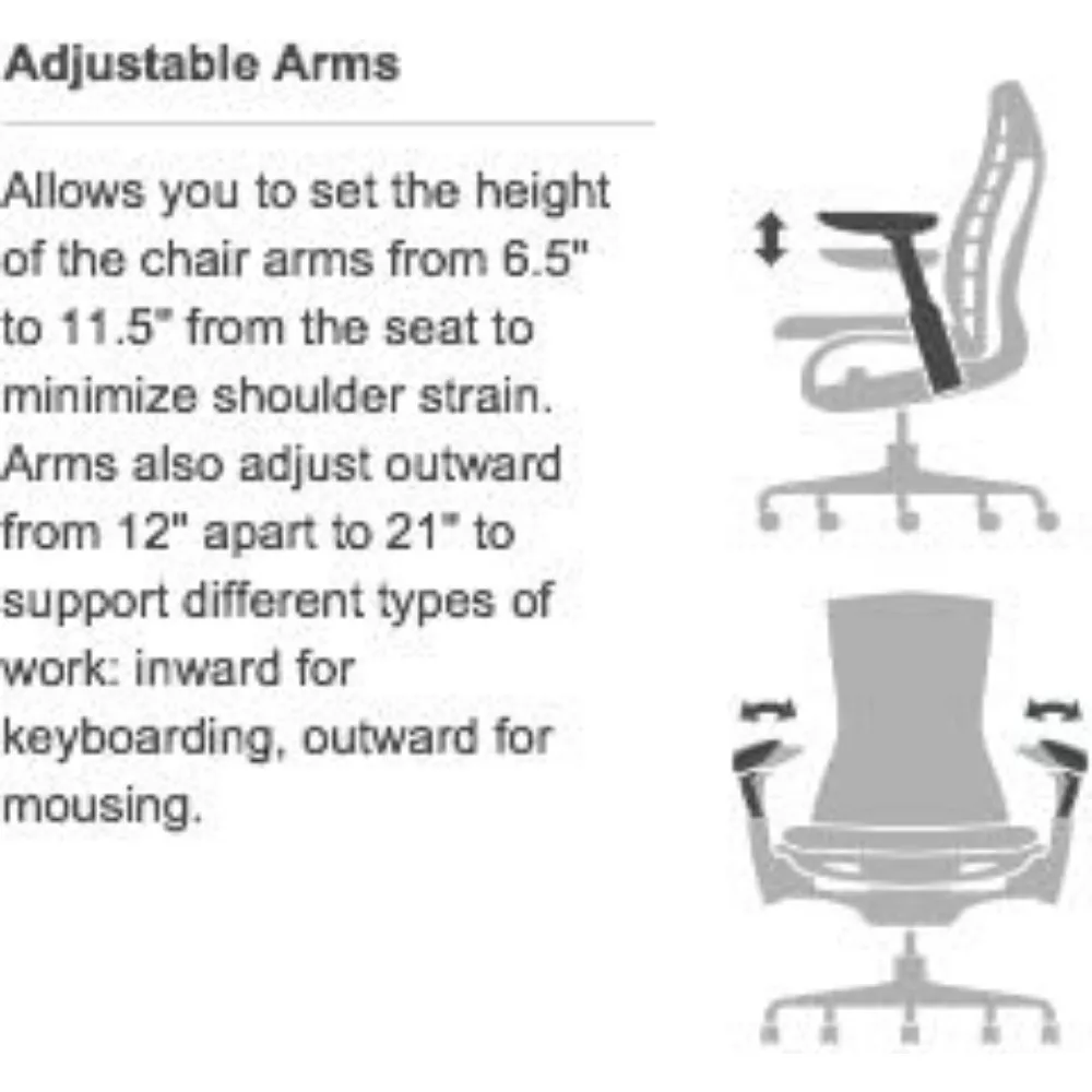 Embody Ergonomic Office Chair | Fully Adjustable Arms and Carpet Casters | Black Rhythm