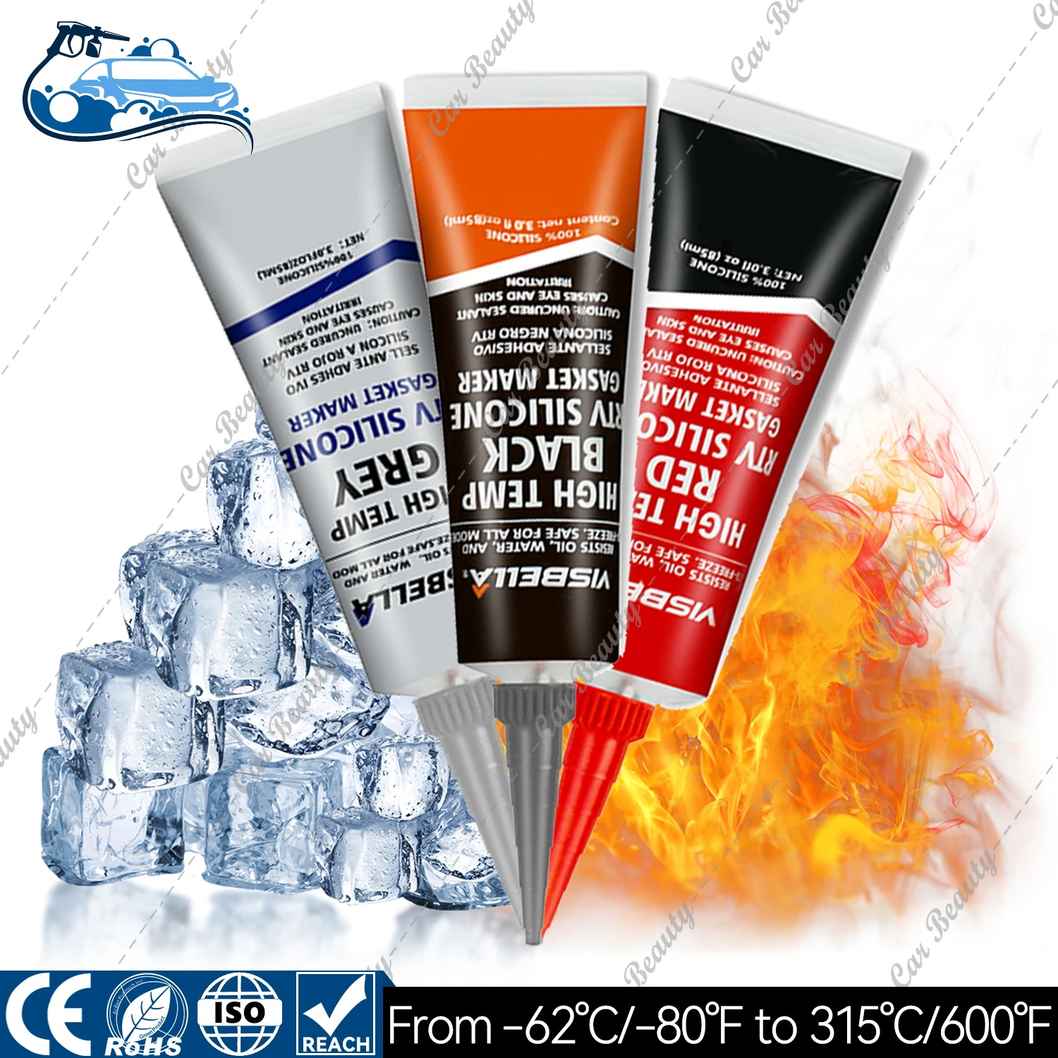 RTV Silicone Sealant Bonding For Internal Combustion Engines Steam Turbines Automotive Engine Parts High Temp Gap Seal Glue 85ml