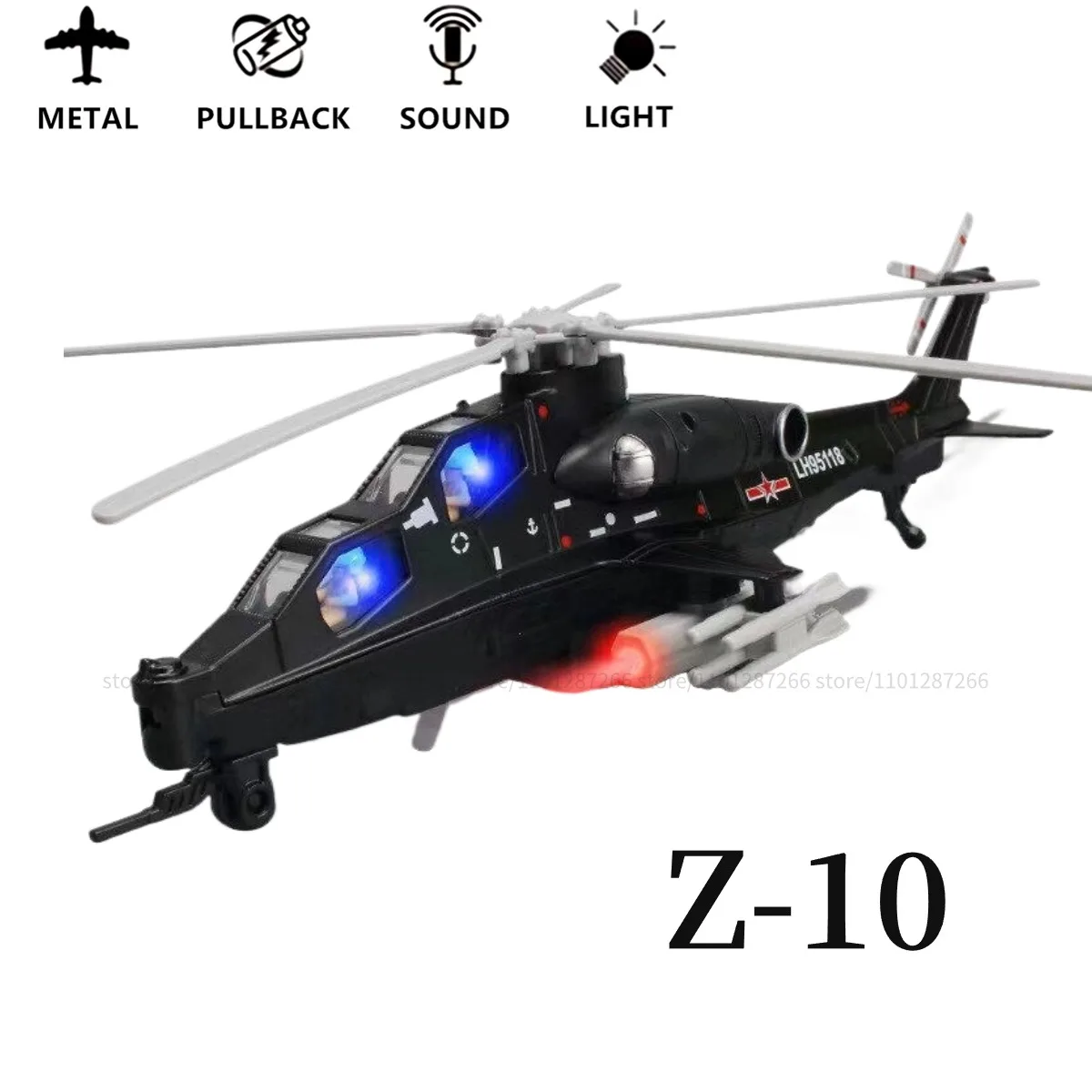 1:50 Fighter Aircraft Z10 F22 F35 B2 J10 Toy, Pullback & Go with Light Sound, Scale Diecast Jet Plane Model Kid Boy Baby Gift