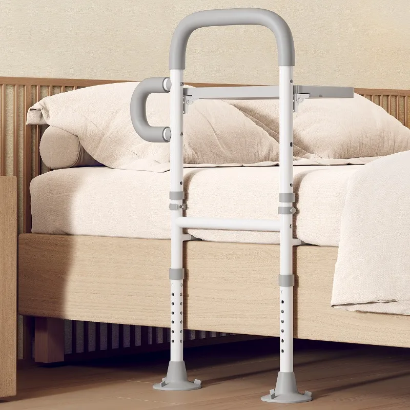 Elderly Bed Safety Guard Bedside Guardrail Rail Fall Prevention Fence Adjustable Handrail for Elderly Beds with Table Board