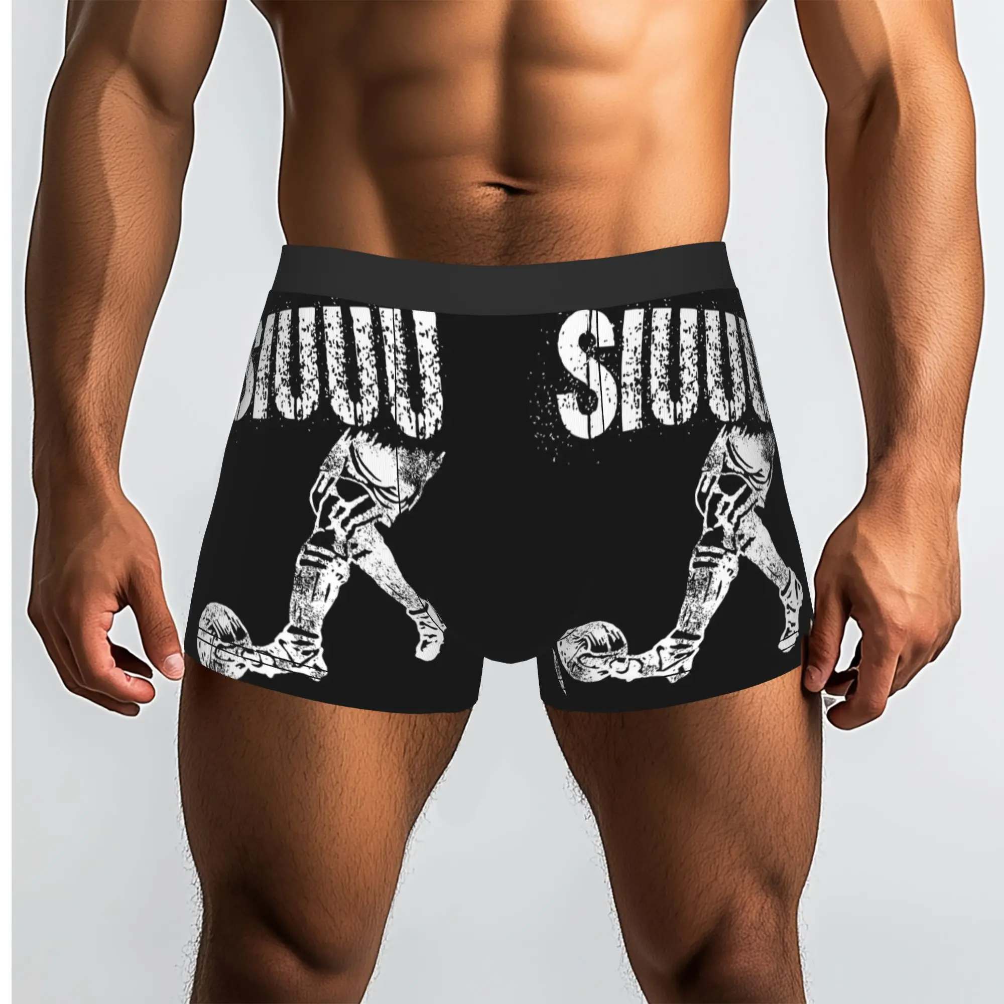 Funny Soccer Football Soccer Player Siuuu siuuu Underpants Homme Panties Male Underwear Comfortable Shorts Boxer Briefs
