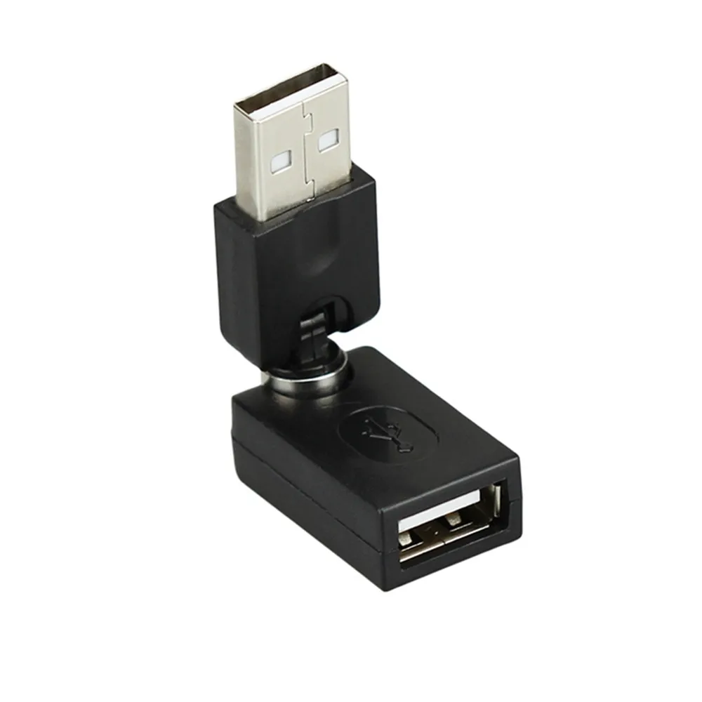 USB 2.0 male to female 360 degree adapter elbow, USB extension cable, left and right bending rotation, USB connector