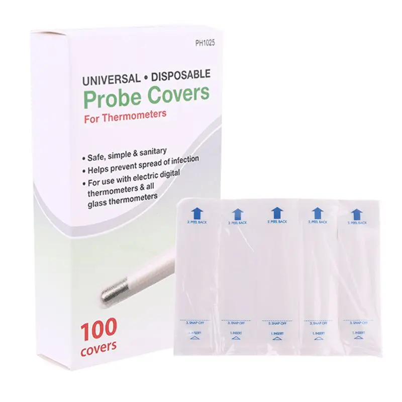 100 Cái Đầu dò nhiệt kế kỹ thuật số dùng một lần Bao gồm tay áo cho miệng trực tràng nách