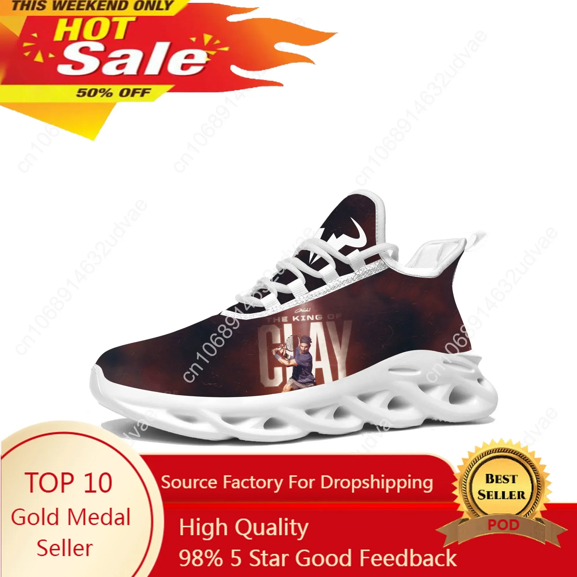 

Rafael Nadal tennis player Flats Sneakers Mens Womens Sports Shoes High Quality Sneaker Lace Up Mesh Footwear custom made Shoe