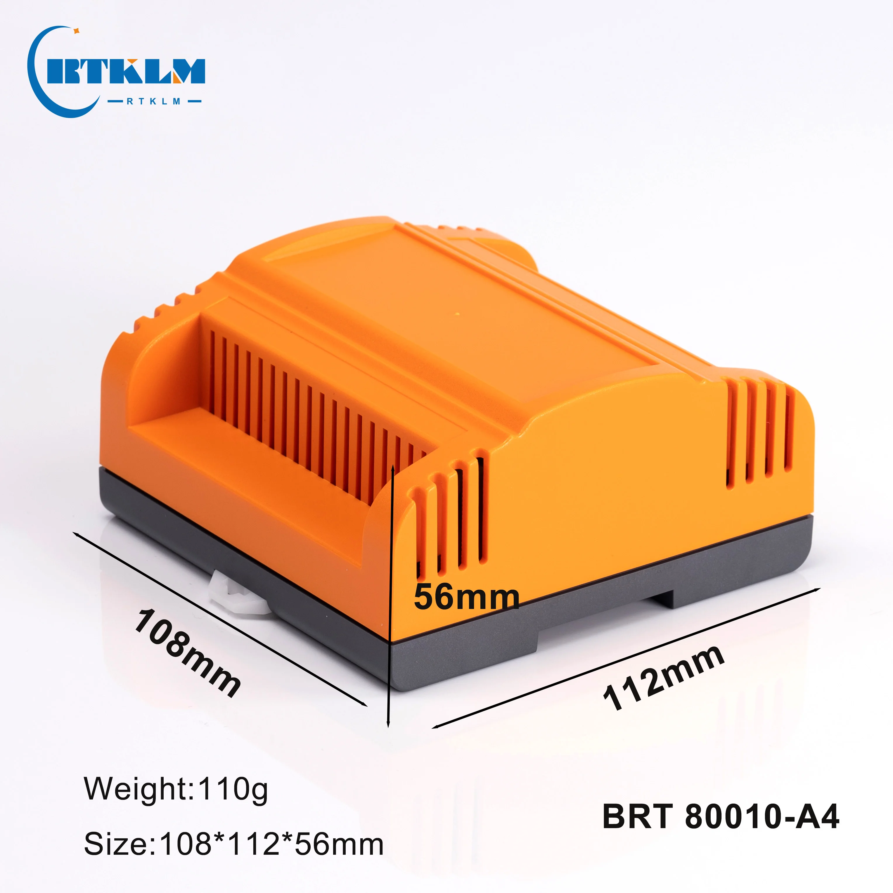 DIY Din Rail Industrial Control Enclosure Plastic Housing Junction Box Instrument Case Fireproof Material 112*108*56MM