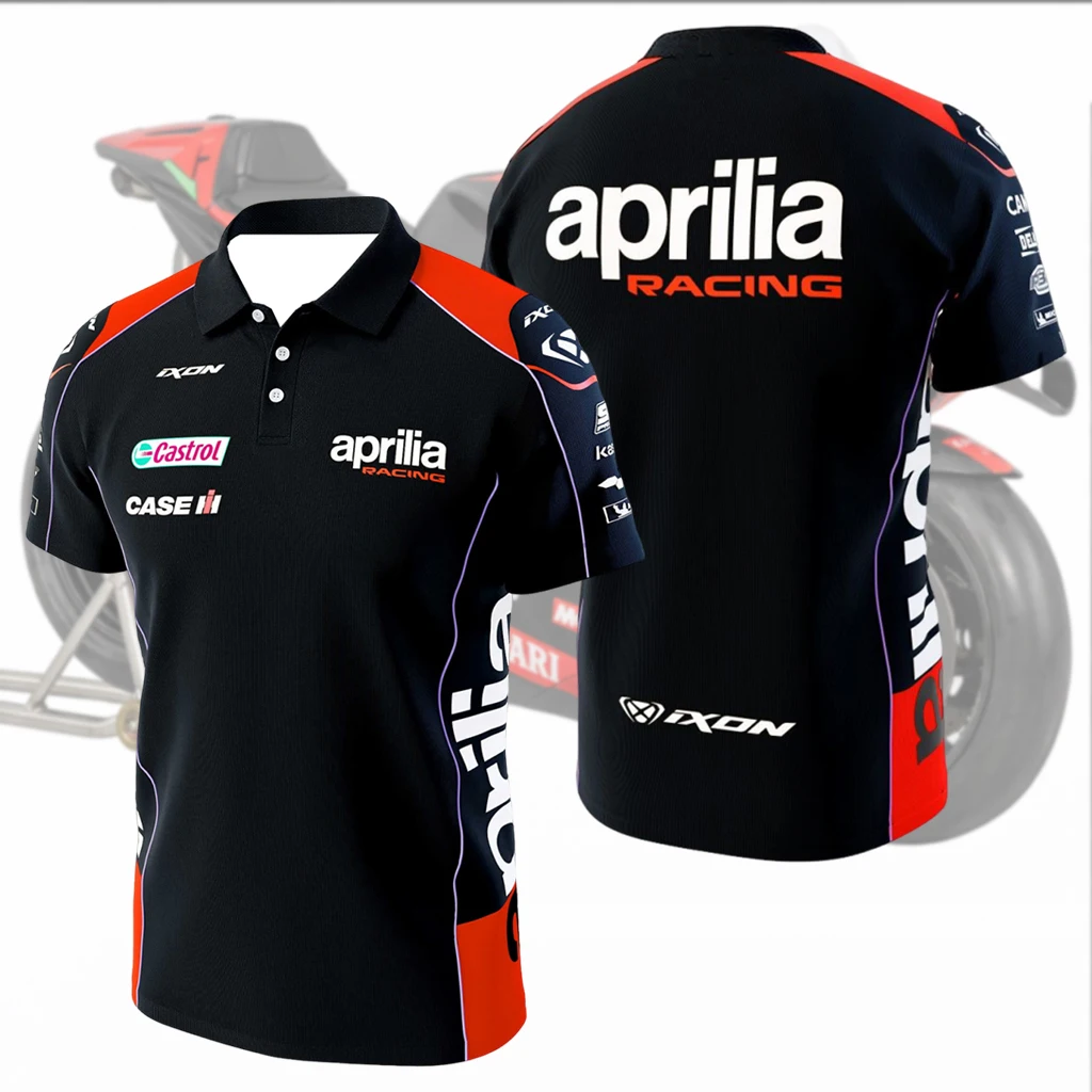 

2026 New Aprilia MotoGP Polo Shirt Racing Team Style Motorcycle Cycling Outdoor Leisure Breathable Cool Feeling Casual Top
