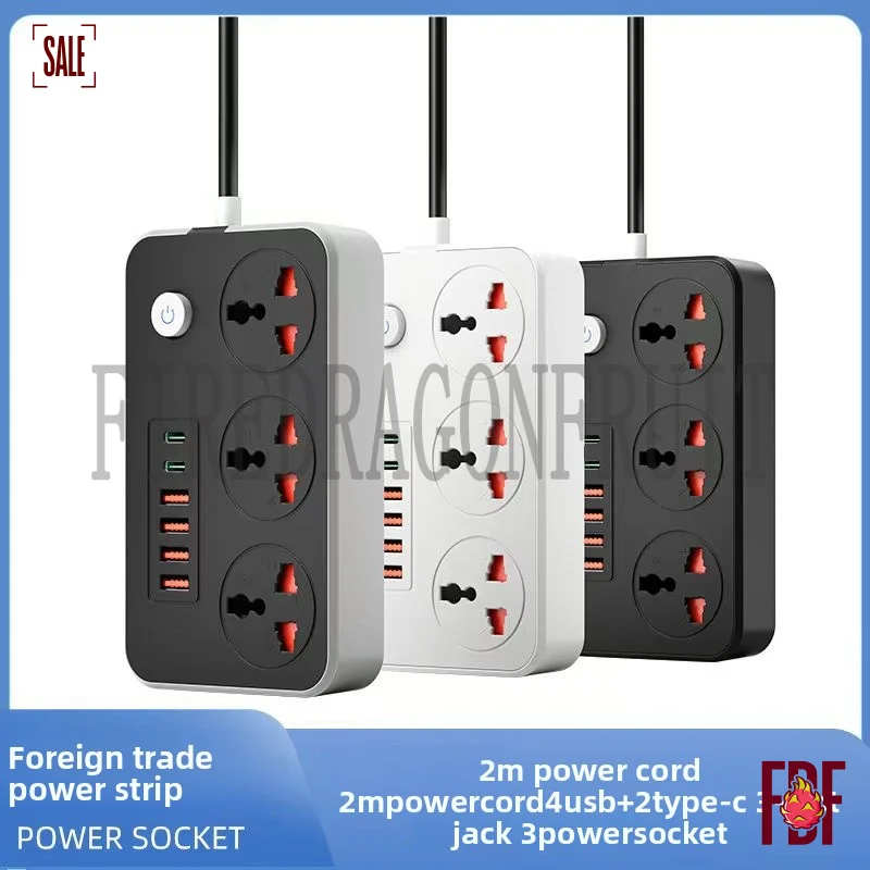 

UK EU US Multi Socket Power Strip USB Charging Ports Heavy Duty Surge HomeOffice Travel