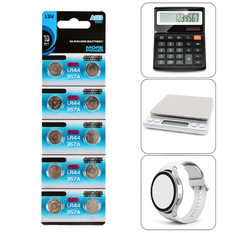 Pack Of 10/20 AG13 LR44 1.55V Alkaline Button Cell Batteries Button Coin Battery For Watches Calculators Long Last Power 40JB