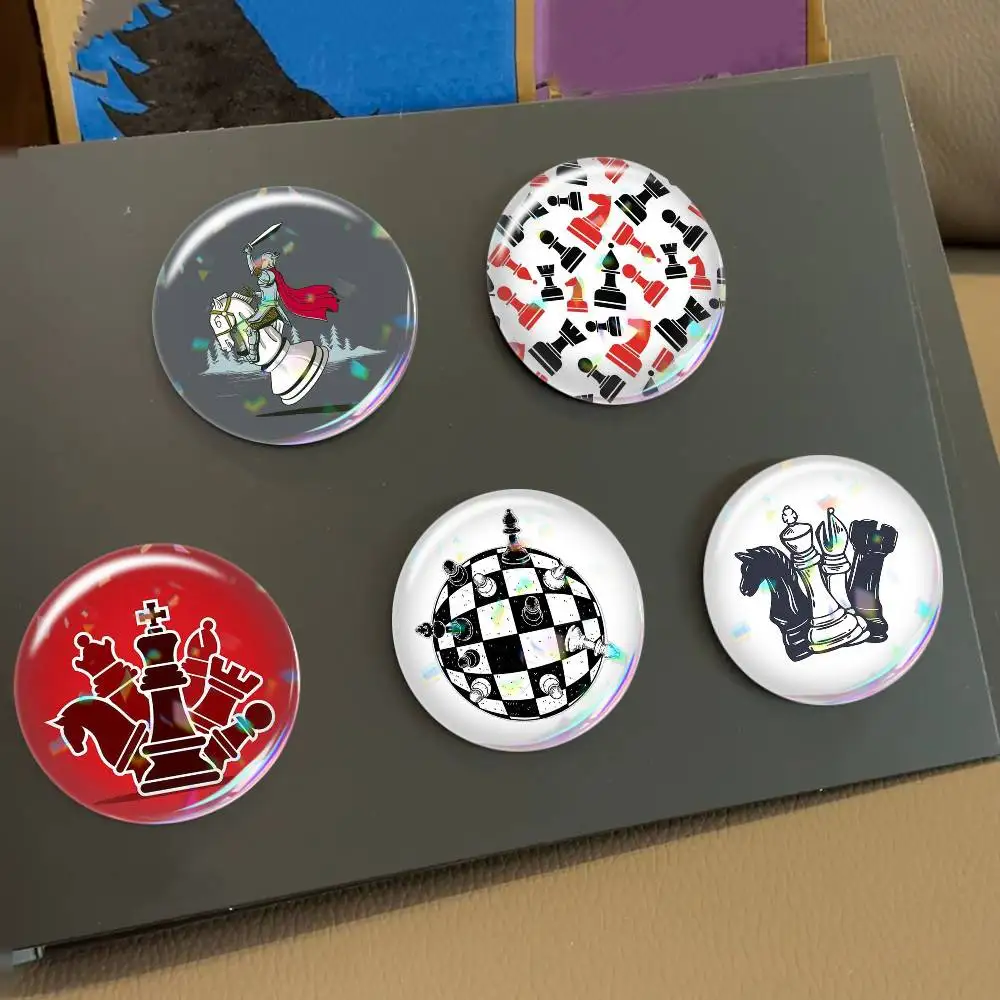 Chess Board   Badge 25 32 44 58 75 mm Round Fans Collect Friends Gifts Brooch Souvenir