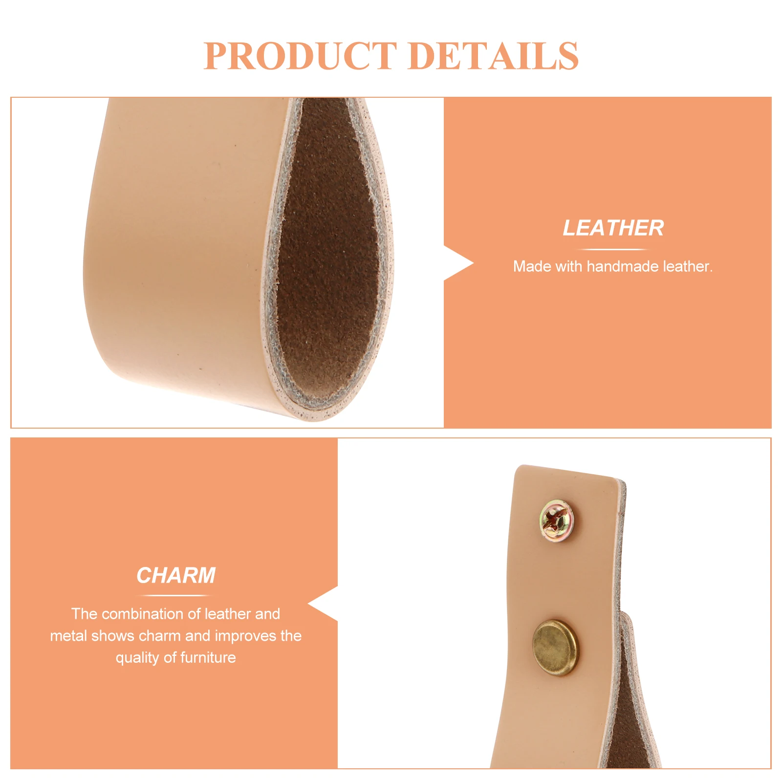 

2Pcs Real Handmade Cabinet Pull Handles Drawer Pullers Minimalist Door Knobs Easy Install for Kitchen Bathroom