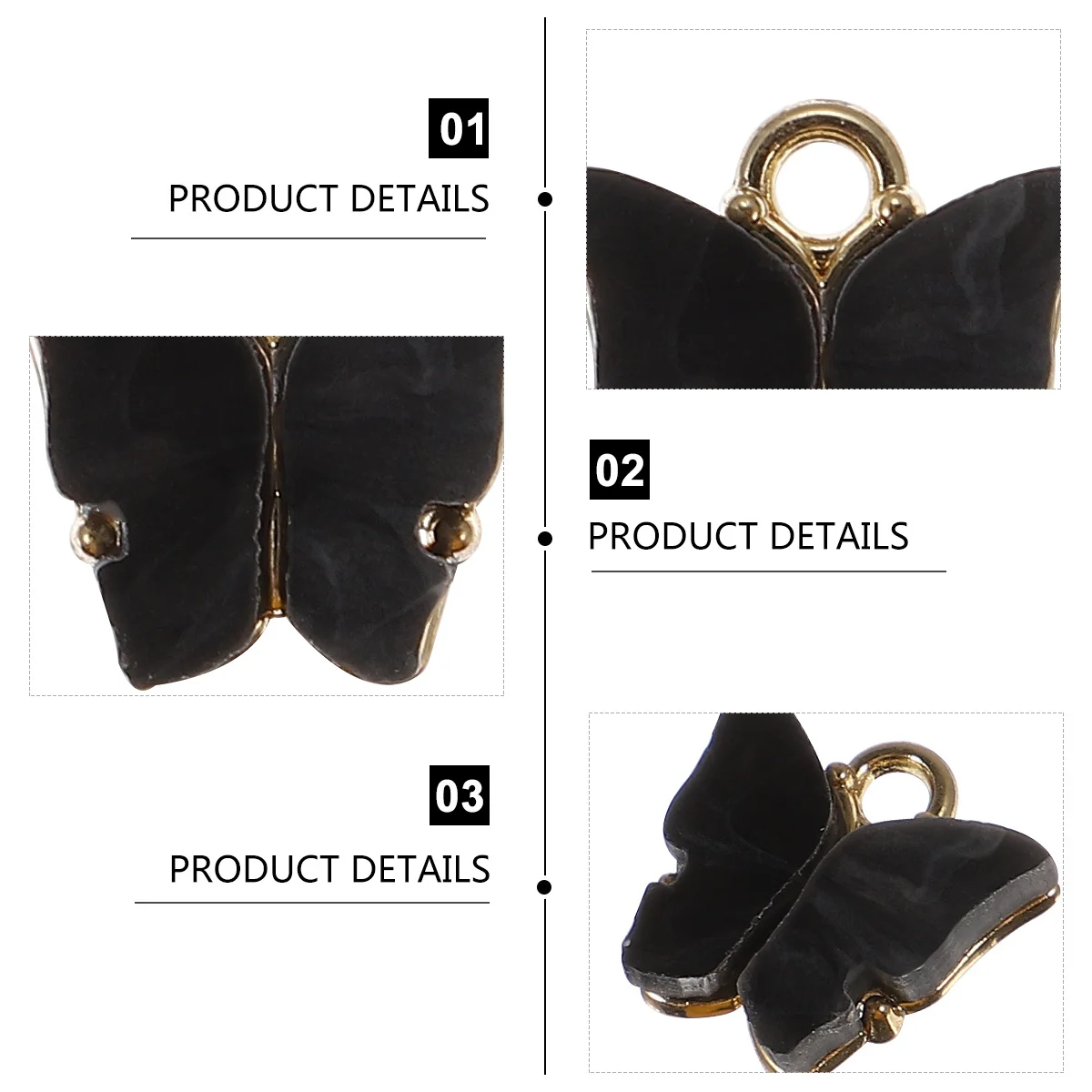 

10Pcs Butterfly Pendant Charms Acrylic Lightweight Durable Alloy Base DIY Jewelry Making Accessories Set Acrylic Pendant