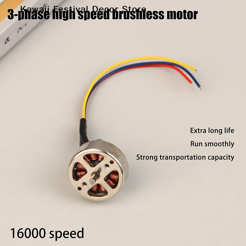 Hot Sale 1S-2S 3.7V 7.4V 15000KV Tiny 14mm 3-phase Brushless Motor High Speed Engine 1.5mm Shaft For RC Drone Fan Radiator Motor