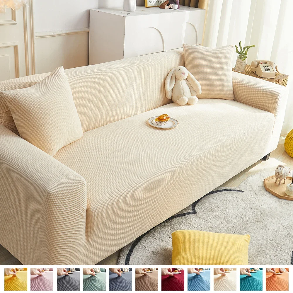 

Elastic Sofa Covers For Living Room Fabric Slipcovers Protector Home Decor L-Shaped Seater Stretch Fabric Corner Sofa Cover