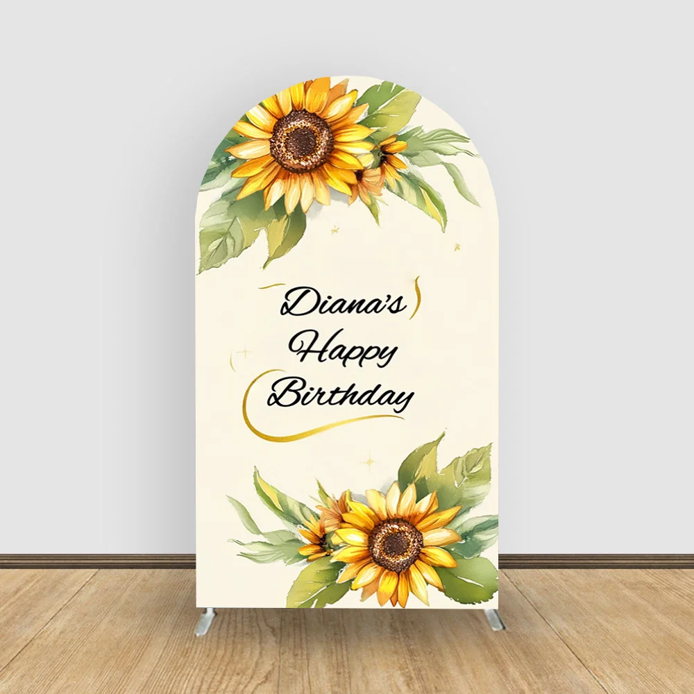 

Double-Sided Arch Cover Photography Background Cute sunflower Little Bee Backdrop Decora Newborn Birthday Party Baby Props