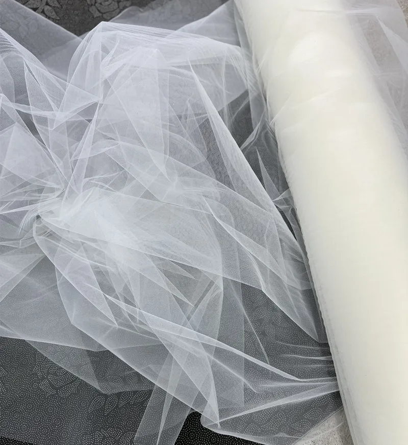 Beige Medium Hard Tulle Fabric Shape Mesh Dress Fashion DIY Clothing Fabric