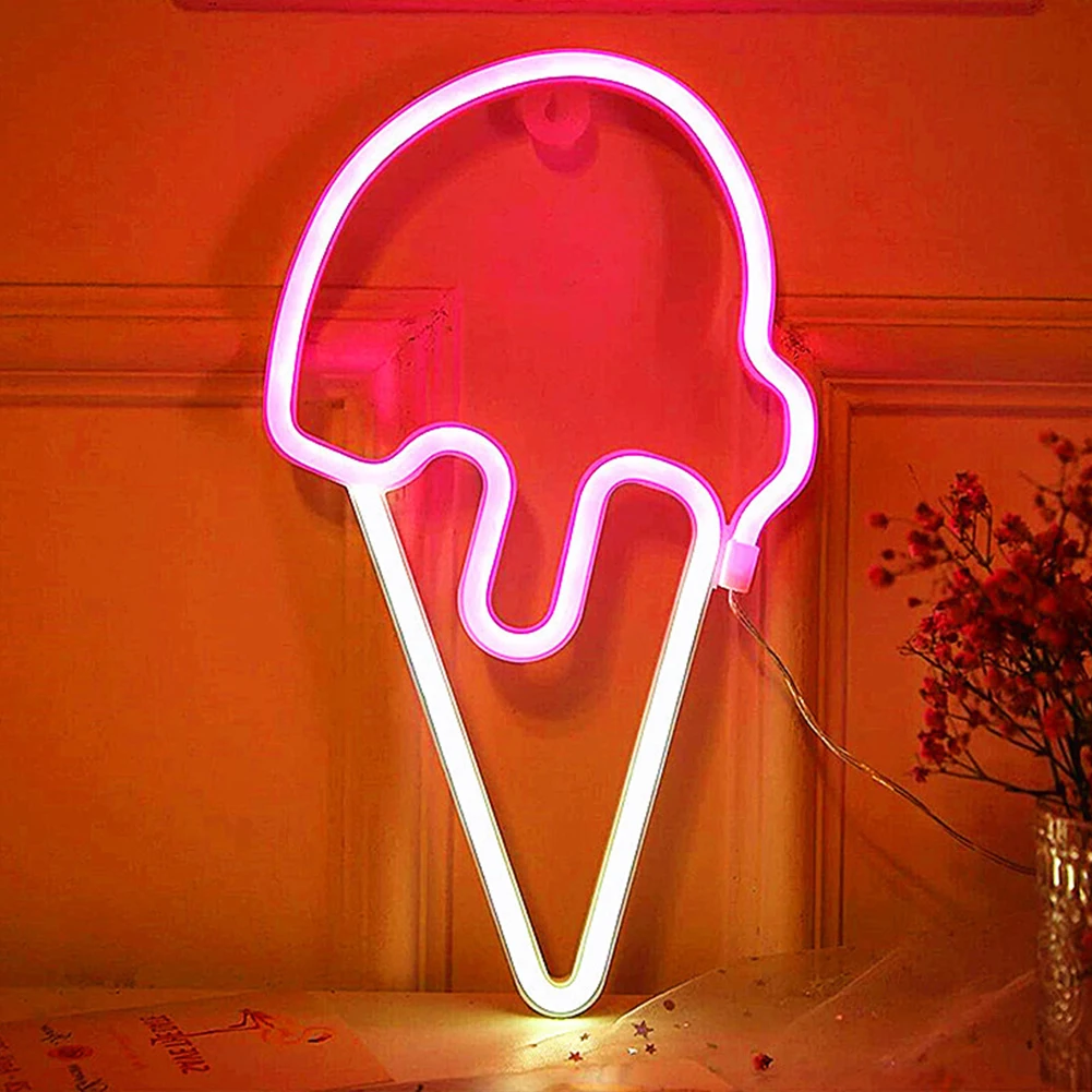 USB Powered LED Neon Sign para Wall Decor, Bateria Luminous Neon Lamp, Decoração de Natal e Halloween