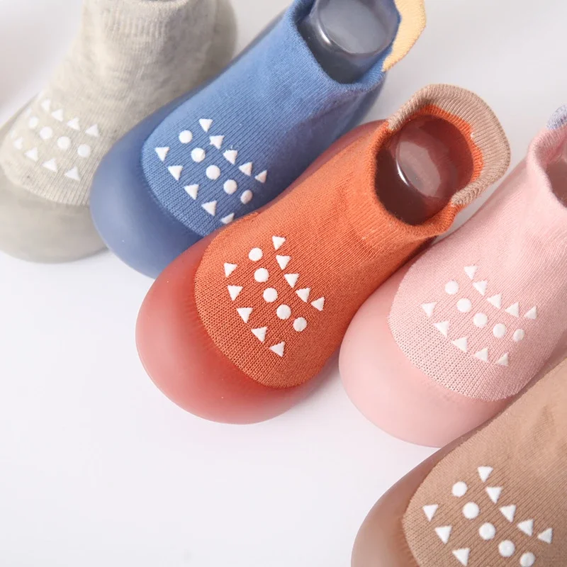 Baby Boy First Walkers Children Sock Shoes Non-slip Floor Socks Boy Girl Soft Rubber Sole Shoes Toddler Sock  Infant Booties